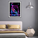 5D DIY Diamond Painting Kits Purple Feather Full Round Drill Wall Decor Art