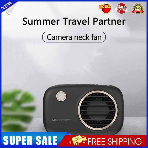 #A Creative Hanging Neck Fan with Flashlight Summer Handheld Fan for Women Child