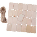 Unfinished Hanging  Gift Rectangle Scrapbooing Wooden Tags Rope Wedding