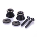 2x Guitar Pegs Anti-slip Strap Buckle Locking Pin for Bass Ukulele (Black)
