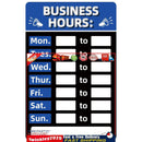 Business Hours Sign Hours of Operation Signs for Window / Door (Blue) Newly