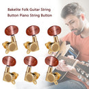 6pcs Guitar Tuning Pegs Enclosed Locking Closed Knob Machine Heads Tuners
