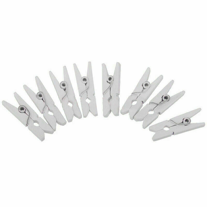 Mini White Wooden Clothe Photo Paper Peg Scrapbooking R5 Clothespin J5N4 S4 Q5X2