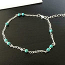 Imitation Turquoise Bead Anklet Mother's Day Gift R0E2