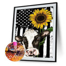 5D Kit DIY sunflower Round Diamond Painting Mosaic Rhinestone Picture