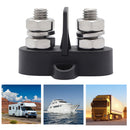 Truck Heavy Duty M8 Bus Bar Terminal Blocks Power Distribution Stud (Black)