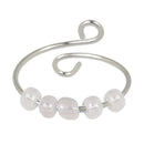 7PCS Stress Creativity Anxiety Ring Beaded Jewelry Rotate Beads Rings, E1G9