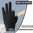 Fishing Gloves Men Women Outdoor Anti-slip 2 Finger Cut Fitness Cycling Mitte