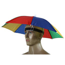 5pcs 55cm Foldable Umbrella Fishing Hiking Hat Camping Headwear (Colorful)