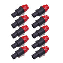 10pcs NL4FC Speaker Connectors 4 Pin Male Audio Speakon Ohm Plug (10x Red) Newly
