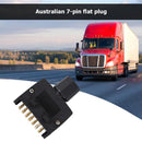 7 Pin AU Flat Male Trailer Socket Plug Connector Adapter for Boat Trailer Black