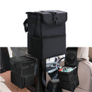 Portable Car Trash Can Garbage Bin Bag Organizer for Vehicles Waterproof Black