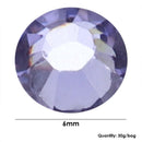30g 6mm Crystal Rhinestone Acrylic Flat Back for DIY Scrapbooking (Purple)