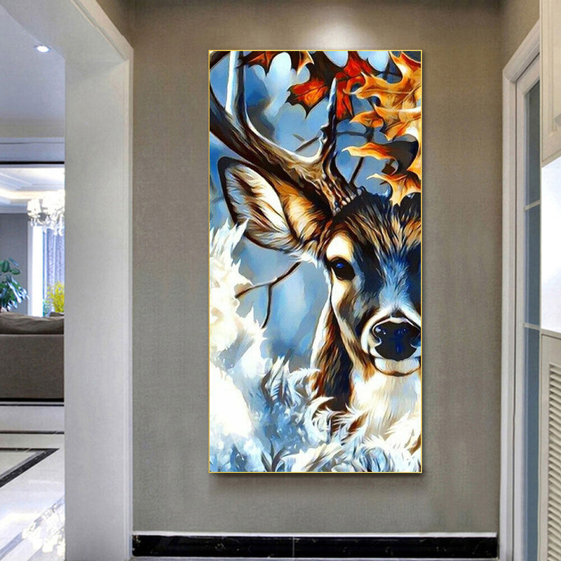 Deer Oil Paint By Numbers Kits DIY Handpainted on Canvas Animal Wall Unframed