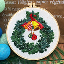 Christmas Embroidery Cross Stitch Kit Embroidery Hoop Merry Christmas