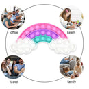 Rainbow Cloud Push Bubble Sensory Toys Portable Anti-stress Squeeze Toys Newly