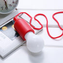 LED Hanging Light Bulb Battery Powered Colorful Pull Cord Bulbs (Red) Newly