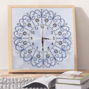 DIY Special Shaped Diamond Painting White Flower Wall Clock Craft Art Decor