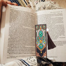 #A DIY Special Shaped Diamond Painting Leather Bookmark with Tassel Office Sup