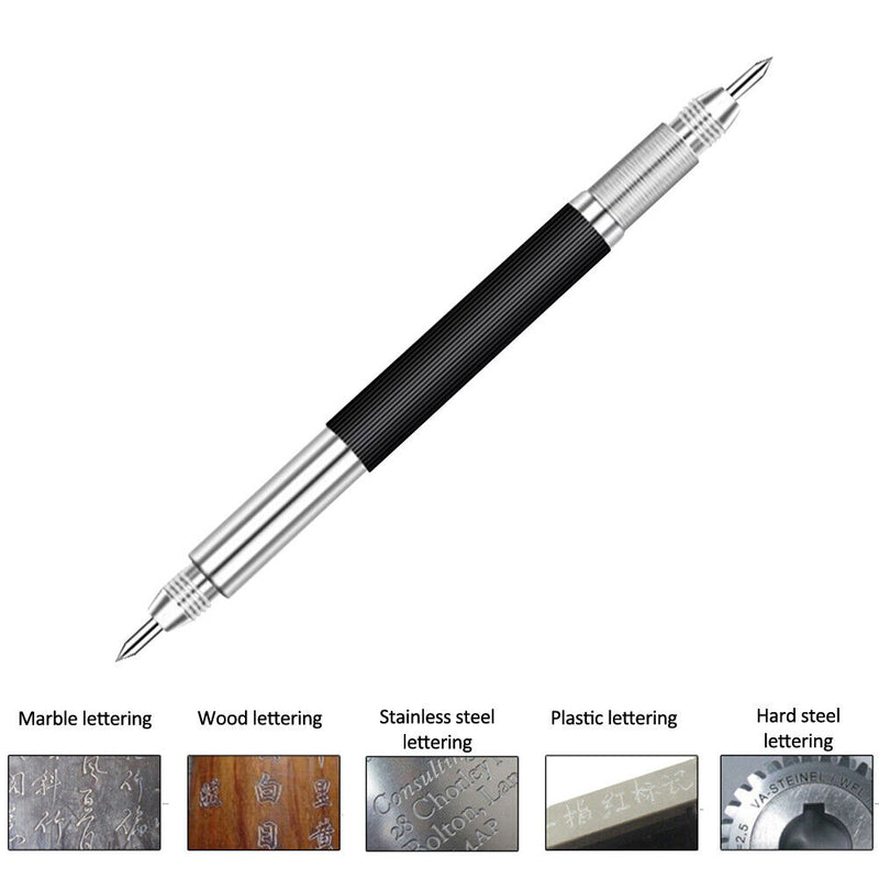 Double Headed Tungsten Carbide Tip Scriber Etching Engraving Marking Pen Newly