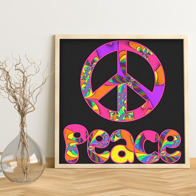 5D Diamond Painting Peace Full Round Drill Rhinestone Kit