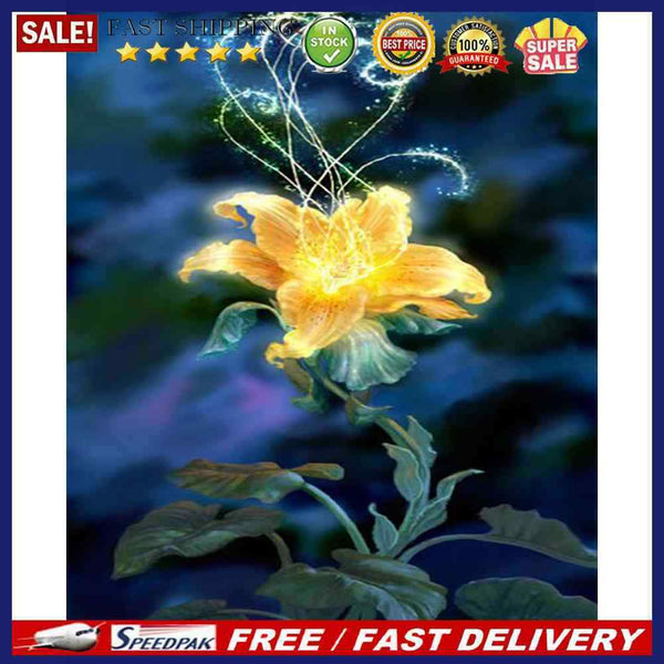 Glowing Flower Oil Paint By Numbers Kits Canvas Drawing DIY Coloring Picture