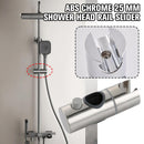 25mm Shower Head Holder Rail Slider Bracket Kit Tool Chrome Adjustable Bathroom: