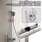 25mm Shower Head Holder Rail Slider Bracket Kit Tool Chrome Adjustable Bathroom: