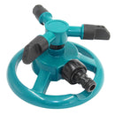 360 Degree 3 Nozzle Garden Sprinkler Auto Watering Grass Lawn Tool (Green)