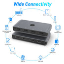 4 in 4 out KVM Switch Splitter USB 2.0 Switcher for Keyboard Mouse (HC405)