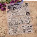 Transportation Train Car Transparent Clear Rubber Stamp S7S6 Scrapbooking L1H5