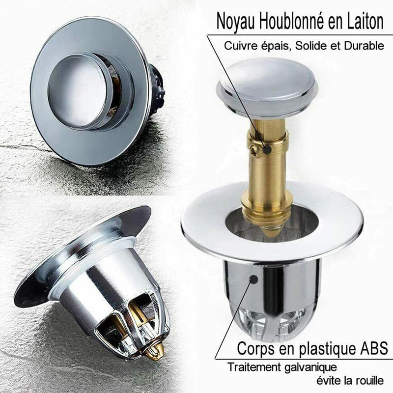 Anti-Clogging Popping Core Sewer Universal Bathroom Sink Stopper Wash Drainer`