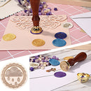#A Time Series Sealing Wax Stamp Head Replace NO Handle for DIY Envelopes Decor