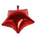18inch Five-pointed Star Hydrogen Aluminum Foil Balloon Party Decor(Red)