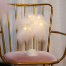 Modern Nordic Feather Light Romantic Atmosphere Lamp Bedside Decor (White) Newly