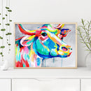 Animals Oil Painting Kit by Numbers Lion Bull Dolphin Tiger Coded Hand Drawing