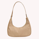 Fashion Women Pure Color Underarm Hobos Bags Top-handle Handbag (Camel)
