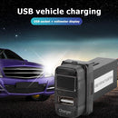 For Mitsubishi USB Car Charger with Blue LED Voltmeter 2.1A Charger Socket Newly