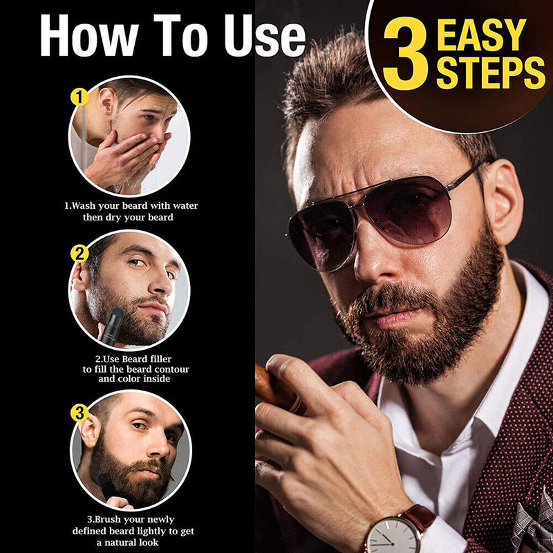 Beard Pen Brush Filler Pencil Enhancer Lasting Repair Moustache Shaping Too