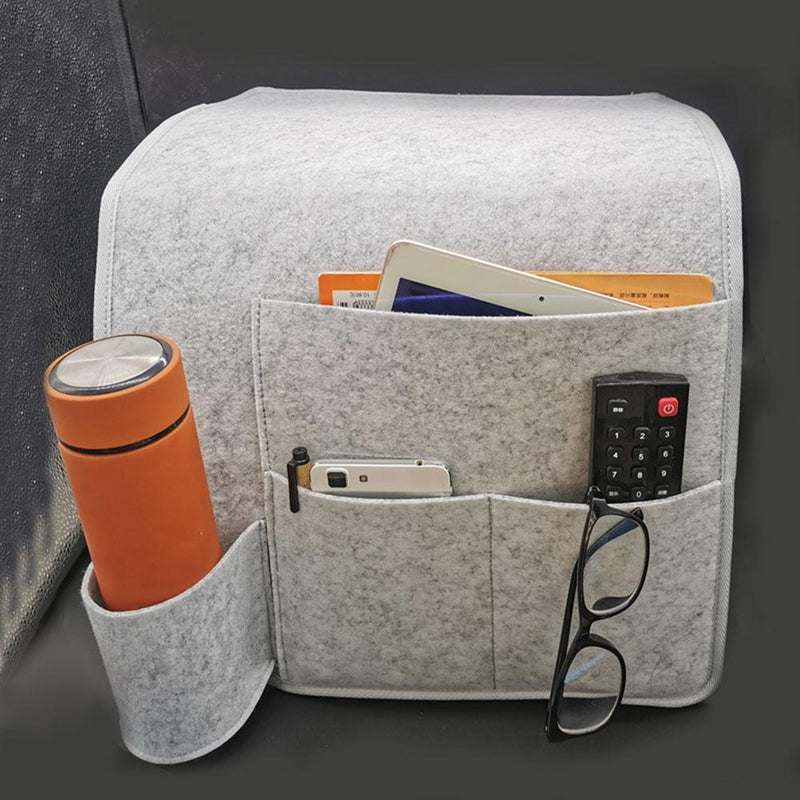 Felt Bed Pocket Water Bottle Storage Container TV Remote Control Hanging Hold