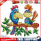 Parrots Cotton Cross Stitch 14CT Stamped Manual DIY Embroidery Kits (DA457)