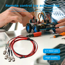 4pcs 70cm 5mm 4 LED Lights Kits for 1/12 1/18 1/10 1/8 Axial Scx10 RC Cars Newly
