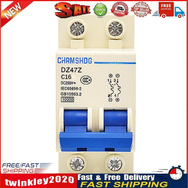 DZ47Z-63/2P Photovoltaic DC Circuit Breaker Protection Air Switch (16A) Newly