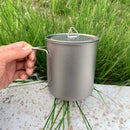 750ml Lightweight Camping Mug Travel Wild Survival Cooking Cookware Titaniu