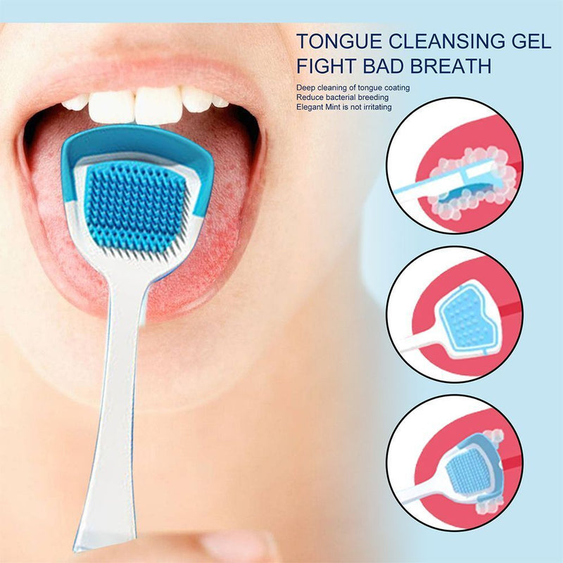 Silicone Remove Odor Tongue Brush Tongue Coating Cleansing Tongue Scraper