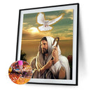 5D DIY Priest Pigeon Full Round Drill Diamond Painting Rhinestone Drawing Craft
