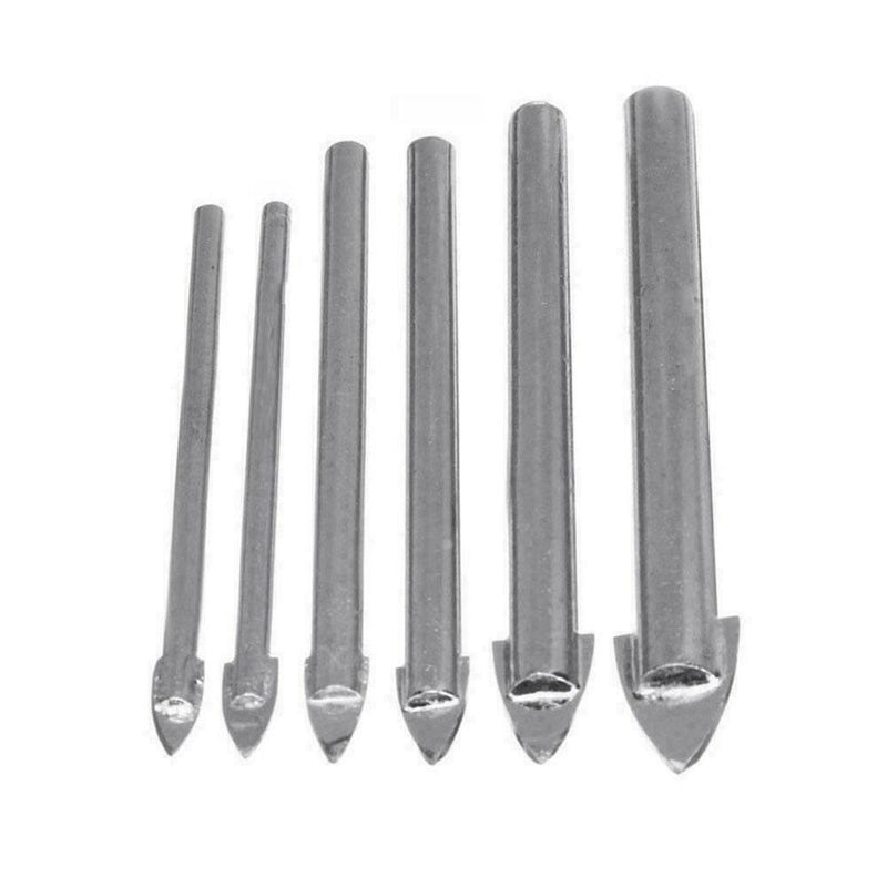6 pieces 3-10mm ceramic tile glass bit tiles shovel ground dril tip F0B3
