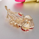 UEB Fashion Crystal Flower Chain Women's Brooch Wedding Crystal Rhinestone Jewelry Ge
