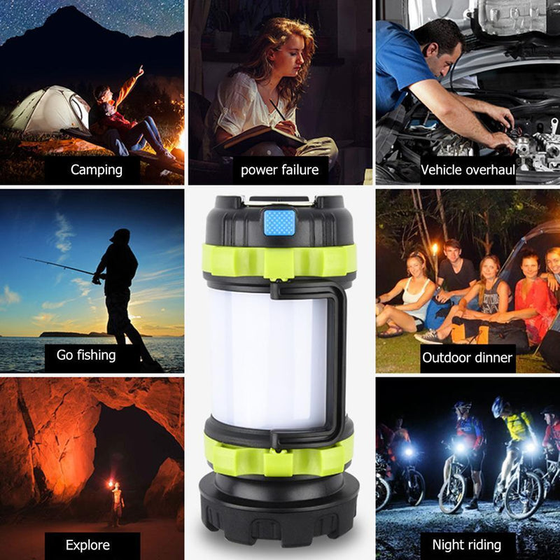 LED Camping Light 3600mAh Power Bank Flashlight IP44 Searchlight Emergency Torch