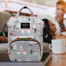 Women Floral Print Backpack School Shoulder Bag Big Capacity Oxford Cloth Packs